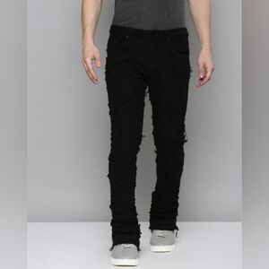 Junior's Stylish Black Ripped Skinny Jeans